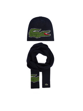Lacoste Набір Шарф і Шапка Lacoste RB1515-00 Cиній