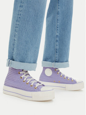 Converse Кеди Converse Chuck Taylor All Star Lift Platform Knit Kadın Mor A13644C Фіолетовий