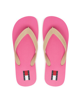 Tommy Jeans Čības uz pirksta Tommy Jeans Logo Summer Sandal EN0EN02979 Bēšs