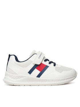 Tommy Hilfiger Sneakers Tommy Hilfiger Flag Low Cut Lace-Up/Velcro T1X9-34369-1843 S Weiß