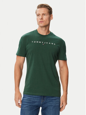 Tommy Jeans Tommy Jeans Camiseta Linear Logo DM0DM20744 Verde oscuro Regular Fit