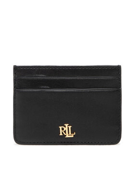 LAUREN RALPH LAUREN Puzdro na kreditné karty Lauren Ralph Lauren Slim Card 432876732001 Čierna