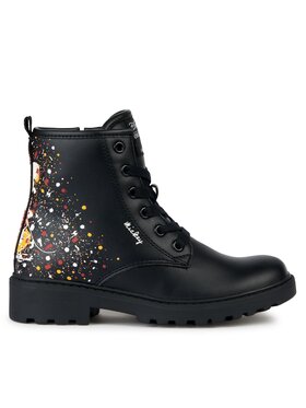 Geox Schnürstiefeletten Geox J Casey Girl J2620D 000BC C9240 M Schwarz