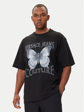 Versace Jeans Couture Versace Jeans Couture Camiseta 79GAHP06 CJ01P Negro Regular Fit