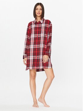 Tommy Hilfiger Tommy Hilfiger Nachthemd UW0UW04874 Rot Relaxed Fit