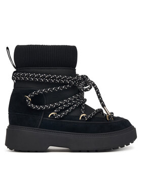 Tommy Hilfiger Snehule Tommy Hilfiger Lace-Up Water Resist Snow Boot FW0FW09546 Čierna
