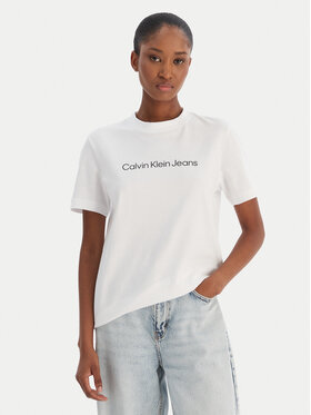 Calvin Klein Jeans Calvin Klein Jeans T-Shirt A- Inst. Logo Classic LV047C912G Λευκό Regular Fit