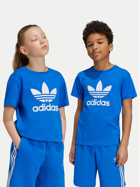 adidas adidas Marškinėliai adicolor Trefoil IY7425 Mėlyna Regular Fit