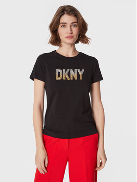 DKNY DKNY Camiseta P2MH7OMQ Negro Regular Fit