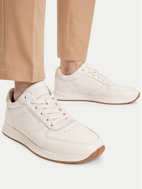 Tommy Hilfiger Snīkeri Tommy Hilfiger Newport Lth FM0FM05871 Krēmkrāsas