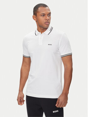 BOSS Boss Поло Paul 50506193 Білий Slim Fit