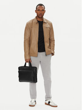 Calvin Klein Torba na laptopa Calvin Klein Micro Pebble Slim Briefcase 36 LV04D3012G Czarny