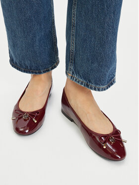 Tommy Hilfiger Balerinos Tommy Hilfiger Th Charm Patent Ballerina FW0FW09481 Vyšninė