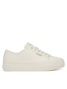 Calvin Klein Sneakers Calvin Klein Vulc Flatf Lace Up Lth YW0YW01932 Weiß