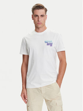 Tommy Jeans Tommy Jeans Póló Stack Backprint DM0DM21589 Fehér Regular Fit
