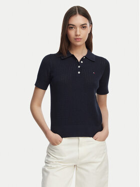 Tommy Hilfiger Tommy Hilfiger Polo majica WW0WW49362 Mornarsko modra Slim Fit
