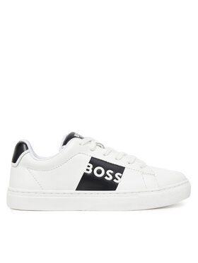 BOSS Sneakersy BOSS J51650 M Bílá