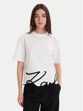 KARL LAGERFELD KARL LAGERFELD Póló A1W17013 Fehér Regular Fit
