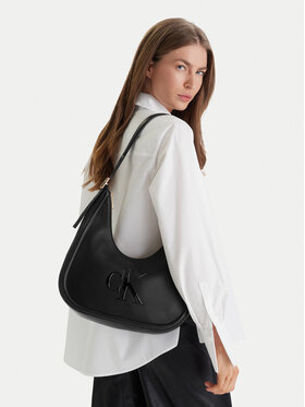 Calvin Klein Handtasche Calvin Klein Bold Ck Crescent Bag LV04F3427G Schwarz