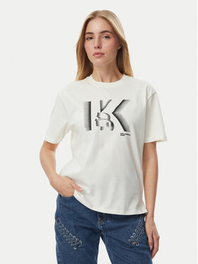 KARL LAGERFELD KARL LAGERFELD Camiseta B4W17003 Crema Regular Fit