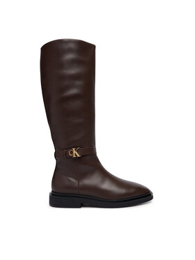 Calvin Klein Cizme Calvin Klein Square High Boot Lth Mg Hdw HW0HW03187 Maro