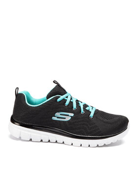 Skechers Sneakersy Skechers Get Connected 12615/BKTQ Černá