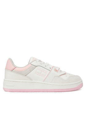 Tommy Jeans Αθλητικά Tommy Jeans Tjw Retro Basket Washed Suede EN0EN02773 Λευκό