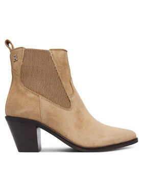 Tommy Hilfiger Aulinukai Tommy Hilfiger Suede Western Chelsea Boot FW0FW09581 Smėlio