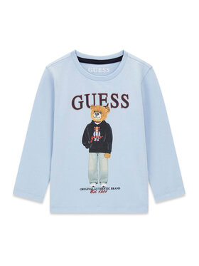 Guess Guess Блузка N6YI06 K3794 Світло-синій Regular Fit
