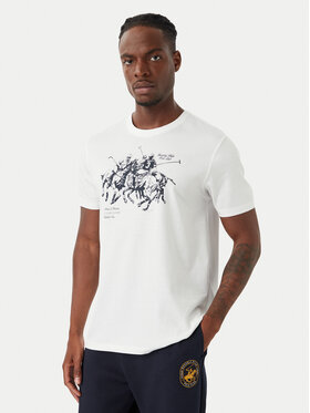 Beverly Hills Polo Club Beverly Hills Polo Club Camiseta P-SS26M-TS101 Blanco Regular Fit