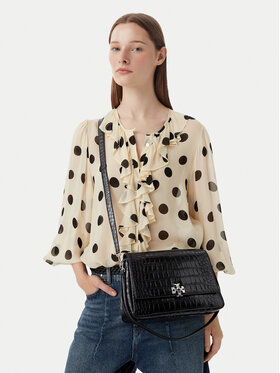 Tory Burch Τσάντα Tory Burch Charlie Embossed Croc Shoulder Bag 183354 Μαύρο