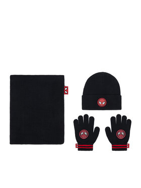 Spiderman Set: gorro, bufanda de tubo y guantes Spiderman CEO-ACCCS-AW26-309SPRMV Negro