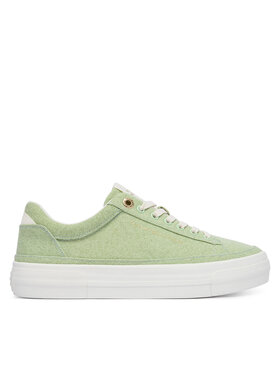 Tommy Hilfiger Sneakers Tommy Hilfiger Washed Canvas Platform Trainers FW0FW09172 Verde