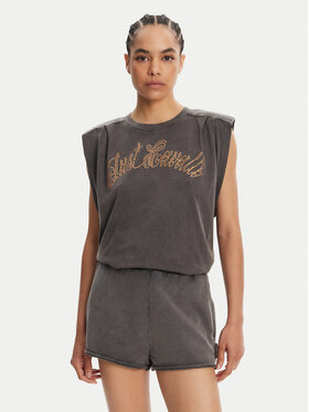 Just Cavalli Just Cavalli Футболка 78PAHE10 Сірий Loose Fit