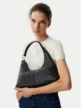 Calvin Klein Handtasche Calvin Klein Slouchy Leather Shoulder Bag LV04F3657G Schwarz