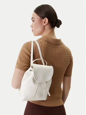 Calvin Klein Zaino Calvin Klein Emblem Aop Mini Backpack LV04F3507G Bianco
