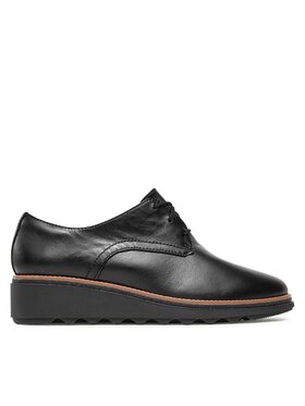 Clarks Oxford cipők Clarks Sharon Rae 261754164 Fekete