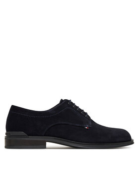 Tommy Hilfiger Pantofi Tommy Hilfiger Corporate Derby FM0FM05582 Bleumarin