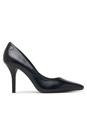 Tommy Hilfiger Magassarkú Tommy Hilfiger High Heel Court Leather Shoe FW0FW09527 Fekete