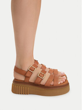 Clarks Босоніжки Clarks Evamar Strap 26185889 Коричневий