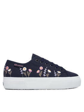 Superga Кросівки Superga 3740 Platform Flower Embroidery Leggera S5138TW Cиній