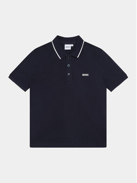 BOSS Boss Поло J25P26 D Cиній Regular Fit