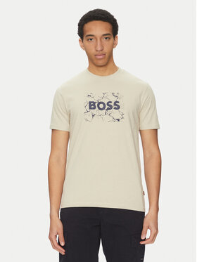 BOSS BOSS T-shirt Logo Space 50539186 Beige Regular Fit