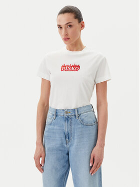 PINKO PINKO Футболка Trapani 105050 A2D6 Білий Regular Fit