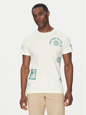 INDICODE INDICODE Camiseta Inflorallo 41-137 Écru Regular Fit