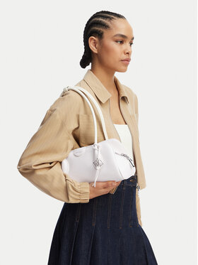 Calvin Klein Дамска чанта Calvin Klein Quilted Nylon Medium Shoulder Ba LV04F3743G Бял