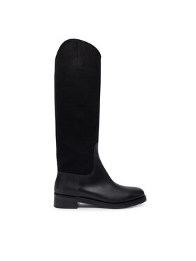 Max Mara Kozačky ve vojenském stylu Max Mara Cavalierewk 2524796112600 Černá