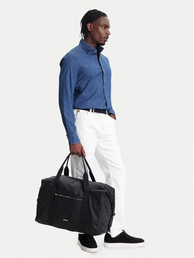 Calvin Klein Bolsas para el fin de semana Calvin Klein Sleek Nylon Weekender Bag LV04D3043G Negro