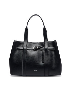 Calvin Klein Kabelka Calvin Klein Buckle Medium Work Tote LV04F3549G Čierna