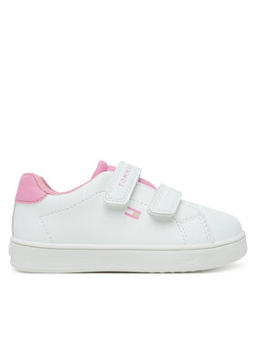 Tommy Hilfiger Sneakersy Tommy Hilfiger Low Cut Velcro Sneaker T1A9-33965-1355 M Biela